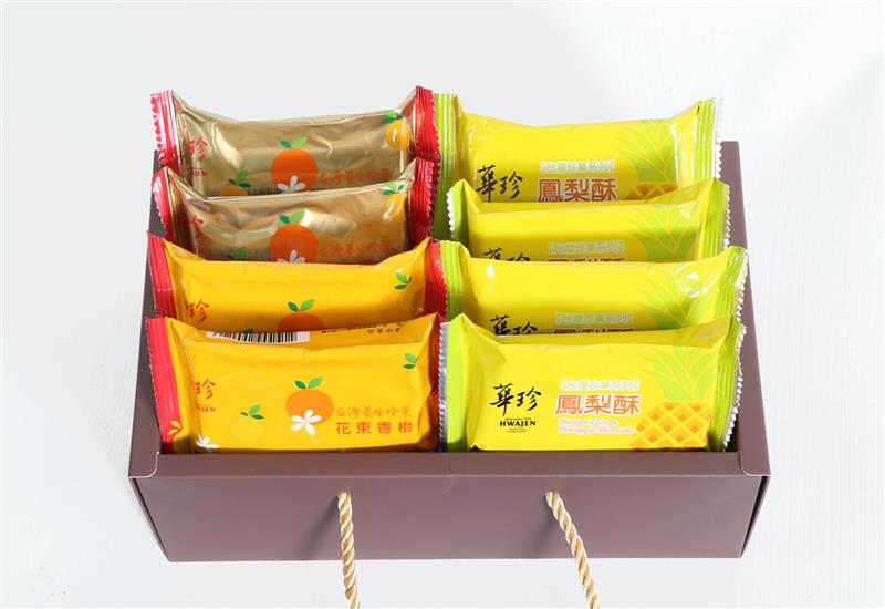 屏東東港伴手禮-華珍食品,水果酥綜合禮盒 8入